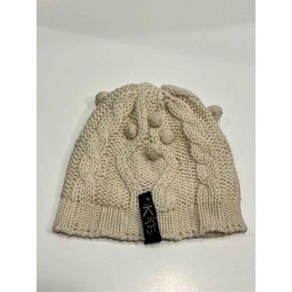 IKKS Beanie Knit Hat Cream One Size Adult - Picture 1 of 6